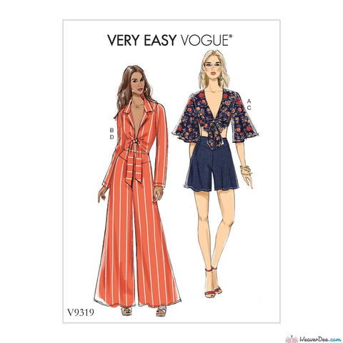 Vogue Pattern V9319 Misses' Top, Shorts & Pants