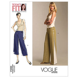 Vogue Easy Sewing Pattern V1815, Wide Leg Sailor Pants, Shorts, Miss Sizes  8 10 12 14 16, Spring Summer Nautical Fashion Sportswear, UNCUT 