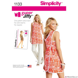Simplicity Pattern 1133 Misses' Super Jiffy Tunic & Pants