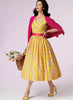 Vogue Pattern V8789 Vintage 1950s Full-Skirt Dresses & Cummerbund (Misses'/Misses' Petite)