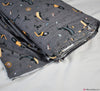 John Louden Cotton Jersey Fabric - Whales - Grey