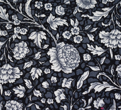 Rose & Hubble Cotton Poplin Fabric - Whirlow Black Floral