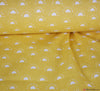 Cotton Blend Winceyette Fabric - Doodle Sunset - Light Mustard