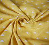 Cotton Blend Winceyette Fabric - Doodle Sunset - Light Mustard