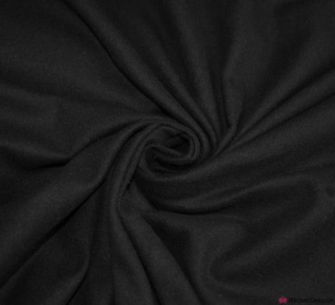 Cotton Winceyette Fabric - Black