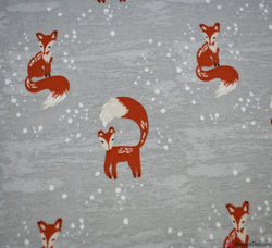 John Louden Cotton Jersey Fabric - Winter Fox Grey