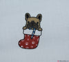 Polycotton Fabric - Christmas French Bulldog Stockings