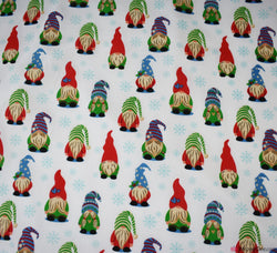 Polycotton Fabric - Christmas Gnomes