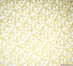 Cotton Fabric - Christmas Leaves Ivory