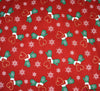 Rose & Hubble Cotton Poplin Fabric - Christmas Mittens Red