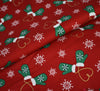 Rose & Hubble Cotton Poplin Fabric - Christmas Mittens Red