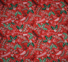 Polycotton Fabric - Very Berry Christmas Holly - Red