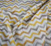 LIMITED STOCK Linen Look Canvas Fabric - Zig Zag