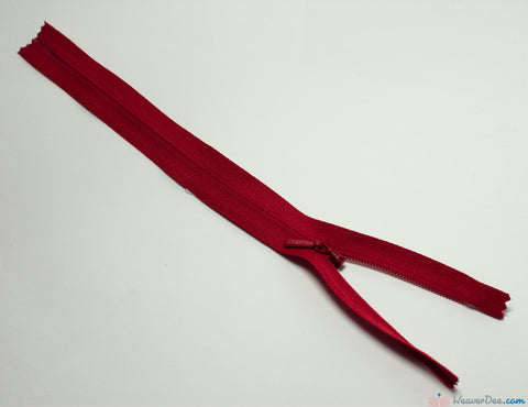 YKK - Concealed Nylon Zip [519 Red] - WeaverDee.com Sewing & Crafts
