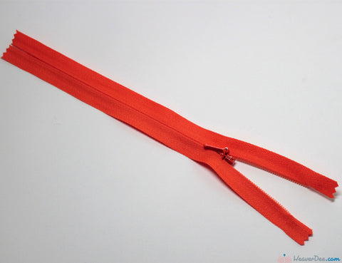 YKK - Concealed Nylon Zip [523 Tangerine] - WeaverDee.com Sewing & Crafts