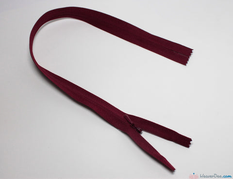 YKK - Concealed Nylon Zip [527 Wine] - WeaverDee.com Sewing & Crafts