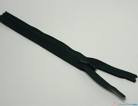 YKK - Concealed Nylon Zip [890 Bottle Green] - WeaverDee.com Sewing & Crafts