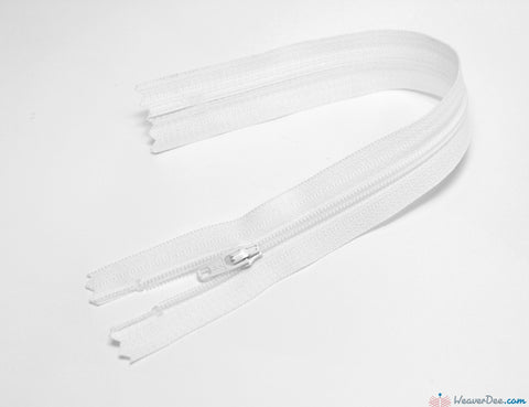 YKK - Regular Skirt & Dress Zip [501 White] - WeaverDee.com Sewing & Crafts