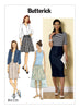 Butterick Sewing Pattern B6326 Misses' Raised-Waist or Elastic-Waist Skirts