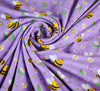 Cotton Jersey Fabric - Buzzy Bees Lilac