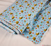 Cotton Jersey Fabric - Buzzy Bees Blue