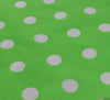 WeaverDee - Poly Cotton Fabric - Candy Spot White on Green - WeaverDee.com Sewing & Crafts - 5