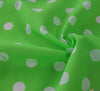 WeaverDee - Poly Cotton Fabric - Candy Spot White on Green - WeaverDee.com Sewing & Crafts - 8
