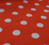 WeaverDee - Poly Cotton Fabric - Candy Spot White on Orange - WeaverDee.com Sewing & Crafts - 5