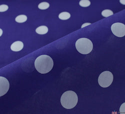 WeaverDee - Poly Cotton Fabric - Candy Spot White on Purple - WeaverDee.com Sewing & Crafts - 1