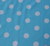 WeaverDee - Poly Cotton Fabric - Candy Spot White on Turquoise - WeaverDee.com Sewing & Crafts - 3