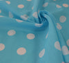 WeaverDee - Poly Cotton Fabric - Candy Spot White on Turquoise - WeaverDee.com Sewing & Crafts - 2