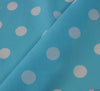 WeaverDee - Poly Cotton Fabric - Candy Spot White on Turquoise - WeaverDee.com Sewing & Crafts - 5