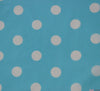 WeaverDee - Poly Cotton Fabric - Candy Spot White on Turquoise - WeaverDee.com Sewing & Crafts - 8