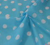WeaverDee - Poly Cotton Fabric - Candy Spot White on Turquoise - WeaverDee.com Sewing & Crafts - 10