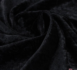 WeaverDee - Crushed Velvet Fabric - Black - WeaverDee.com Sewing & Crafts - 1