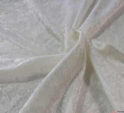 WeaverDee - Crushed Velvet Fabric - Ivory / Cream - WeaverDee.com Sewing & Crafts - 1