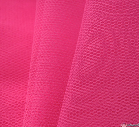 WeaverDee - Dress Net Fabric / 150cm Fluorescent Rose - WeaverDee.com Sewing & Crafts