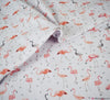Watercolour Flamingos Cotton Jersey Fabric - BLOOMING FABRICS