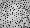 Pea Spot Georgette Fabric - Navy / White