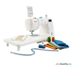 Janome M100QDC Sewing Machine with Bonus Sew-Table & Extra Presser Feet Set