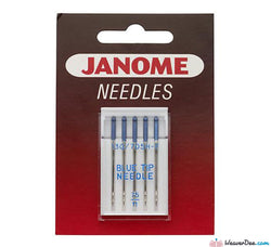 Janome - Blue Tip Embroidery Machine Needles Pack of 5 - WeaverDee.com Sewing & Crafts