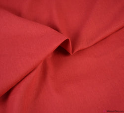 Plain Linen Blend Fabric - Red