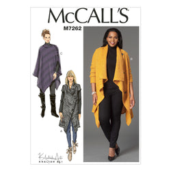 McCall's - M7262 Misses'/Women's Sweater Coat & Poncho | Easy - WeaverDee.com Sewing & Crafts - 1
