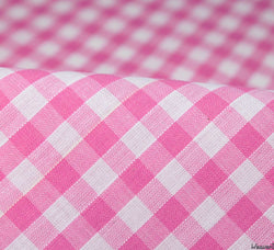 WeaverDee - Poly Cotton Fabric - Pink Gingham - WeaverDee.com Sewing & Crafts - 1