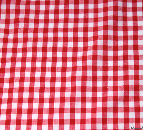 WeaverDee - Poly Cotton Fabric - Red Gingham - WeaverDee.com Sewing & Crafts - 1