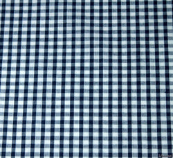 WeaverDee - Poly Cotton Fabric - Navy Gingham - WeaverDee.com Sewing & Crafts - 1