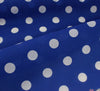 WeaverDee - Polycotton Candy-Spot Fabric - White on Royal Blue - WeaverDee.com Sewing & Crafts - 2