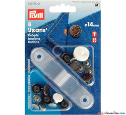 PRYM Jeans Buttons Antique Copper 14mm (No-Sew): Pack of 8