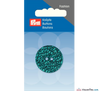 Prym - Glitter Button - Turquoise 28 mm - WeaverDee.com Sewing & Crafts