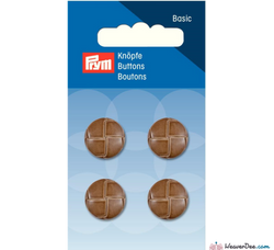 Prym - Leather Effect Button - Camel - WeaverDee.com Sewing & Crafts - 1
